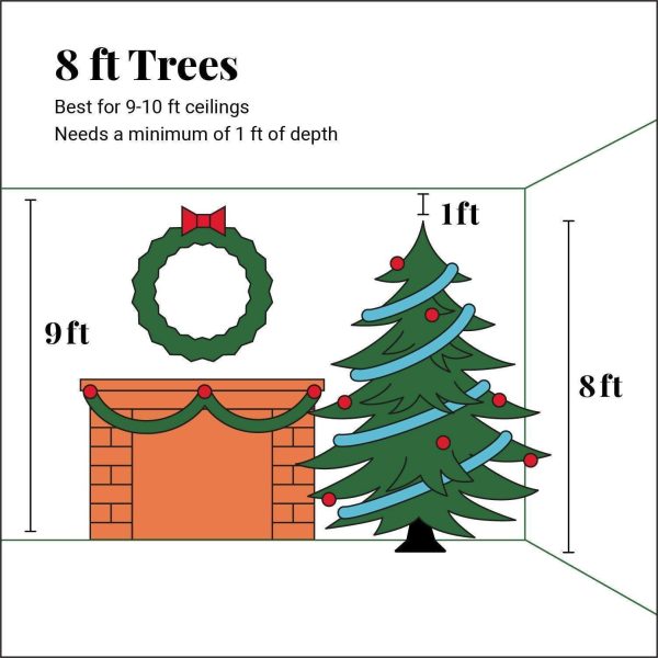 8 feet tree dimensions