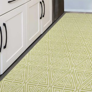 Green Geometric Area Rug