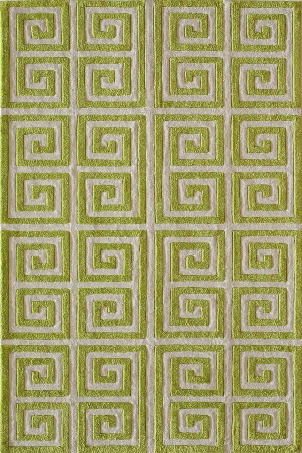 Green Geometric Area Rug