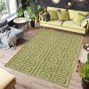 Green Geometric Chic Area Rug