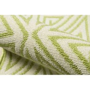 Green Ivory Geometric Area Rug