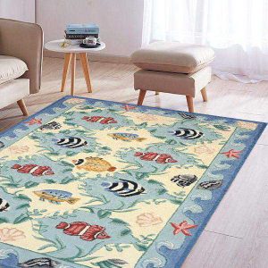 Multi Color Coastal Area Rug