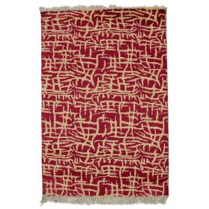 Red Contemporary chic Area Rug