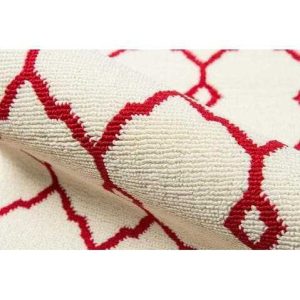 Red Geometric Area Chic Rug