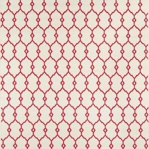 Red Geometric Area Rug