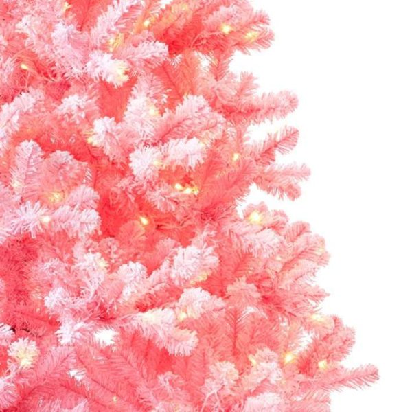 flocked-pink-faux-christmas-tree-lit-o